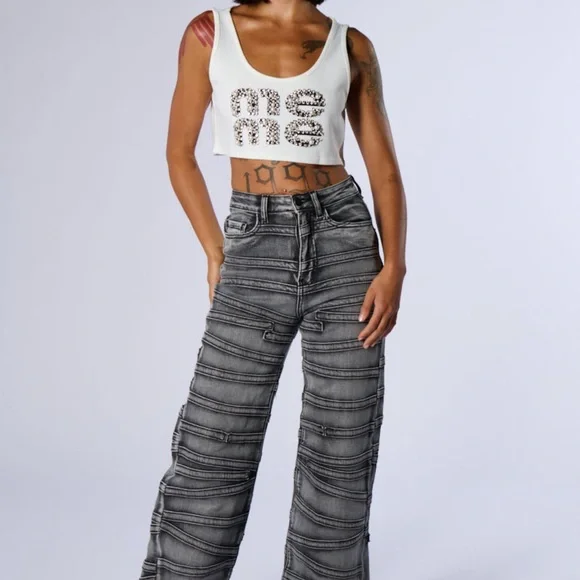 AKIRA NWT Women's Gray Jeans - Picture 2 of 9